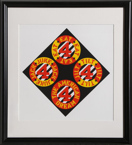 The Beware Danger from the American Dream Portfolio by Robert Indiana, 인쇄 for Sale on Singulart