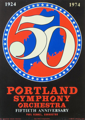 Portland Symphony Orchestra - 50th Anniversary by Robert Indiana, 인쇄 for Sale on Singulart
