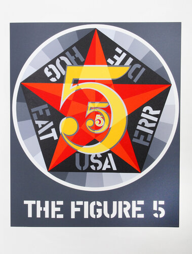 The Figure 5 from the American Dream Portfolio by Robert Indiana, 인쇄 for Sale on Singulart