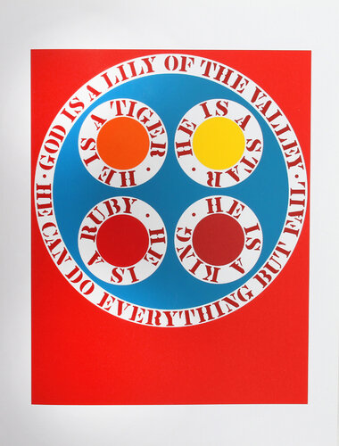 God is Lily of the Valley from the American Dream Portfolio by Robert Indiana, 인쇄 for Sale on Singulart