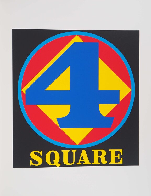 American Dream, 4 Square, Sérigraphie originale Robert Indiana