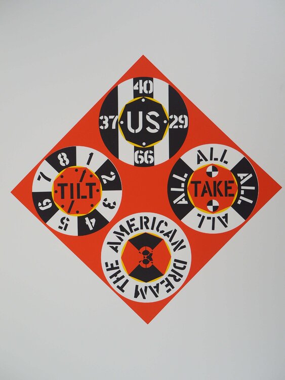 Red Diamond American Dream, Sérigraphie originale Robert Indiana