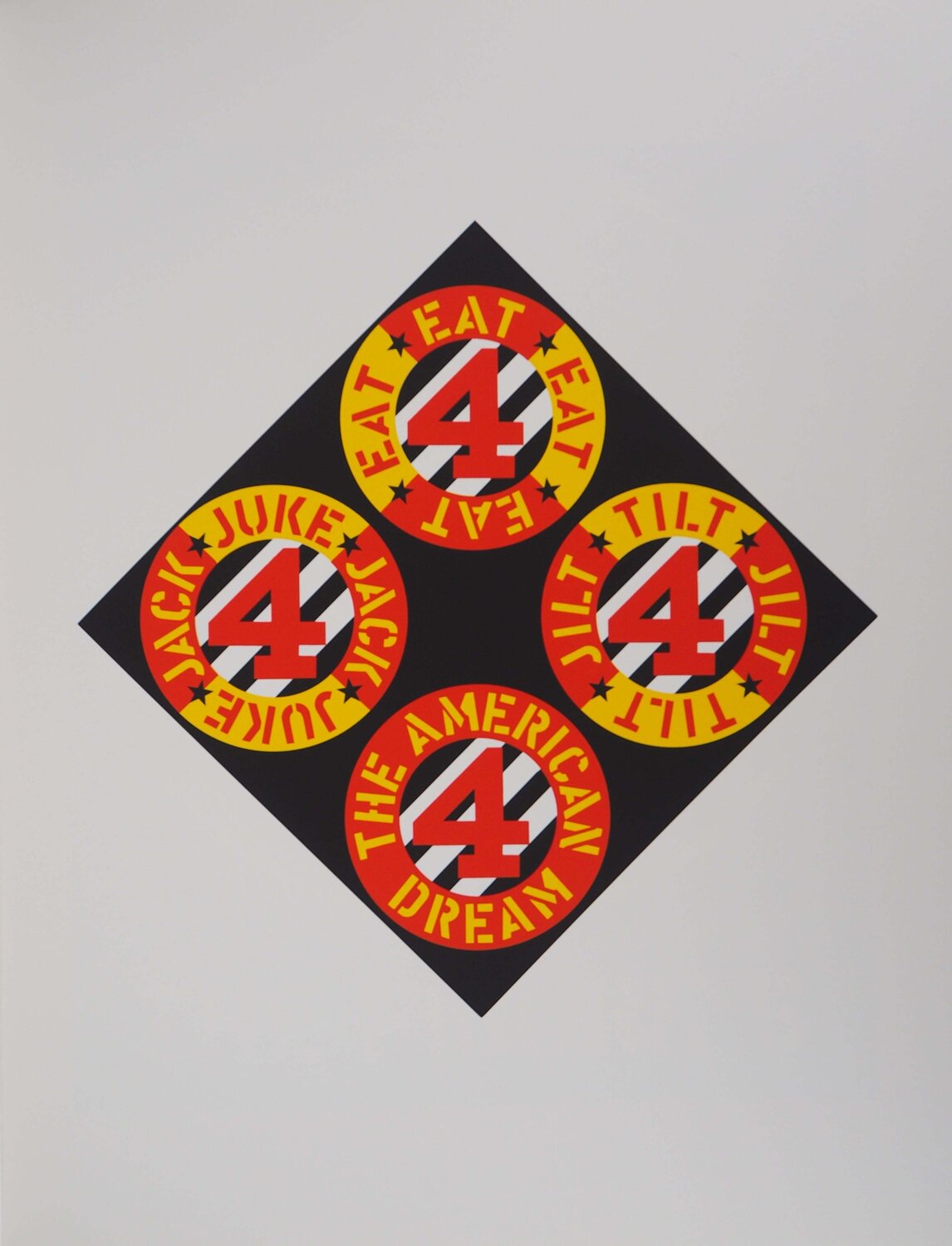 The Beware-Danger American Dream Robert Indiana Afdruk te koop