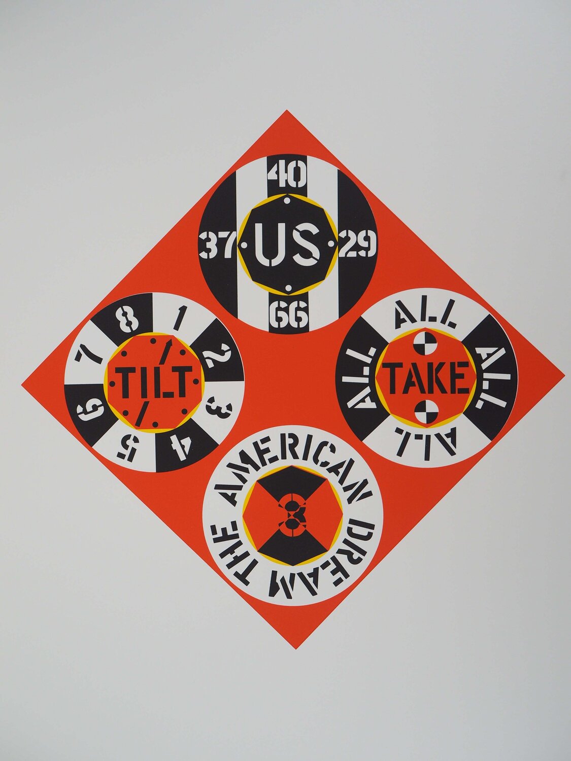 Red Diamond American Dream, Sérigraphie originale Robert Indiana Impresión en venta