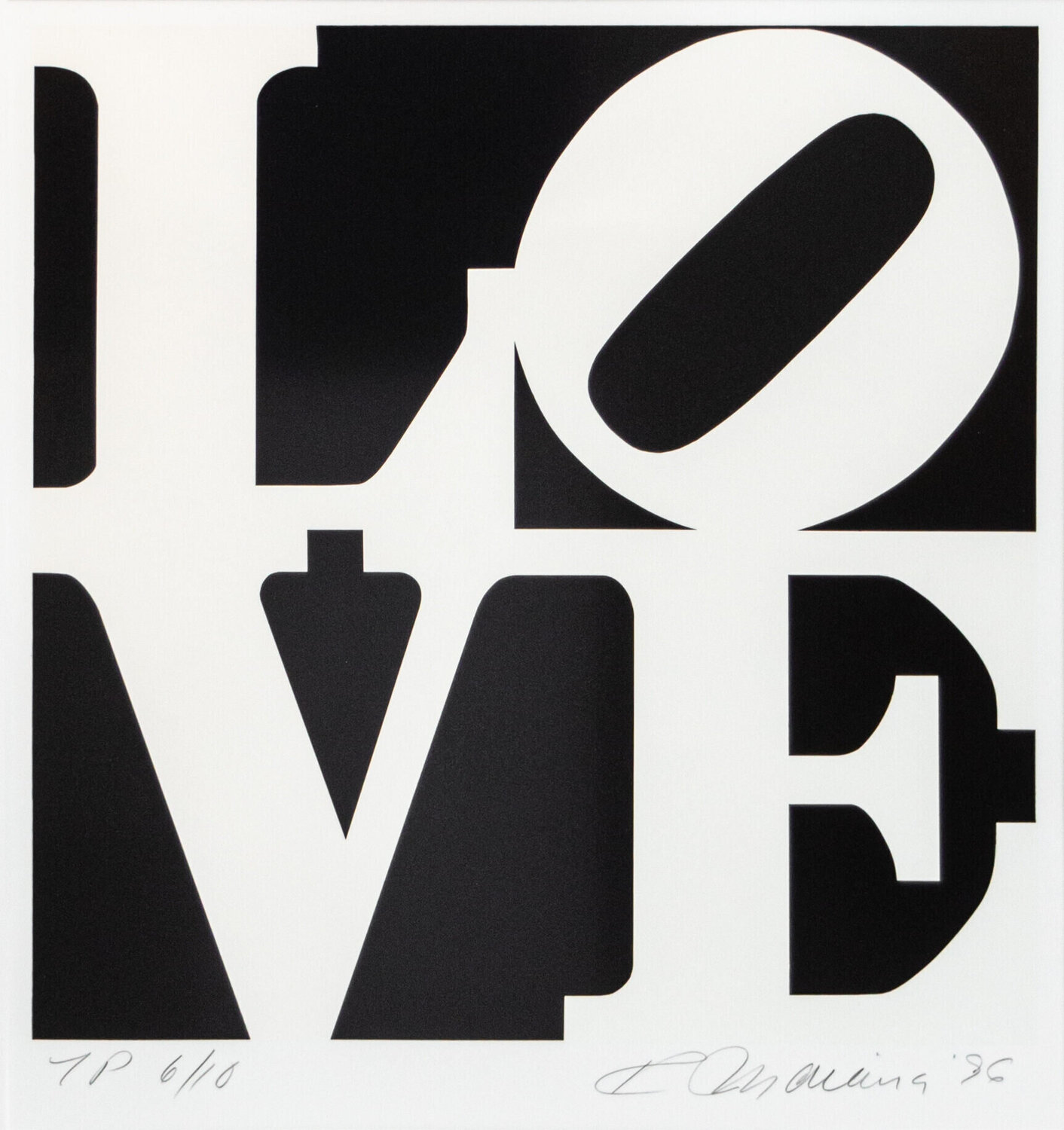 The Book of Love (Black/White) Robert Indiana Druck zu verkaufen