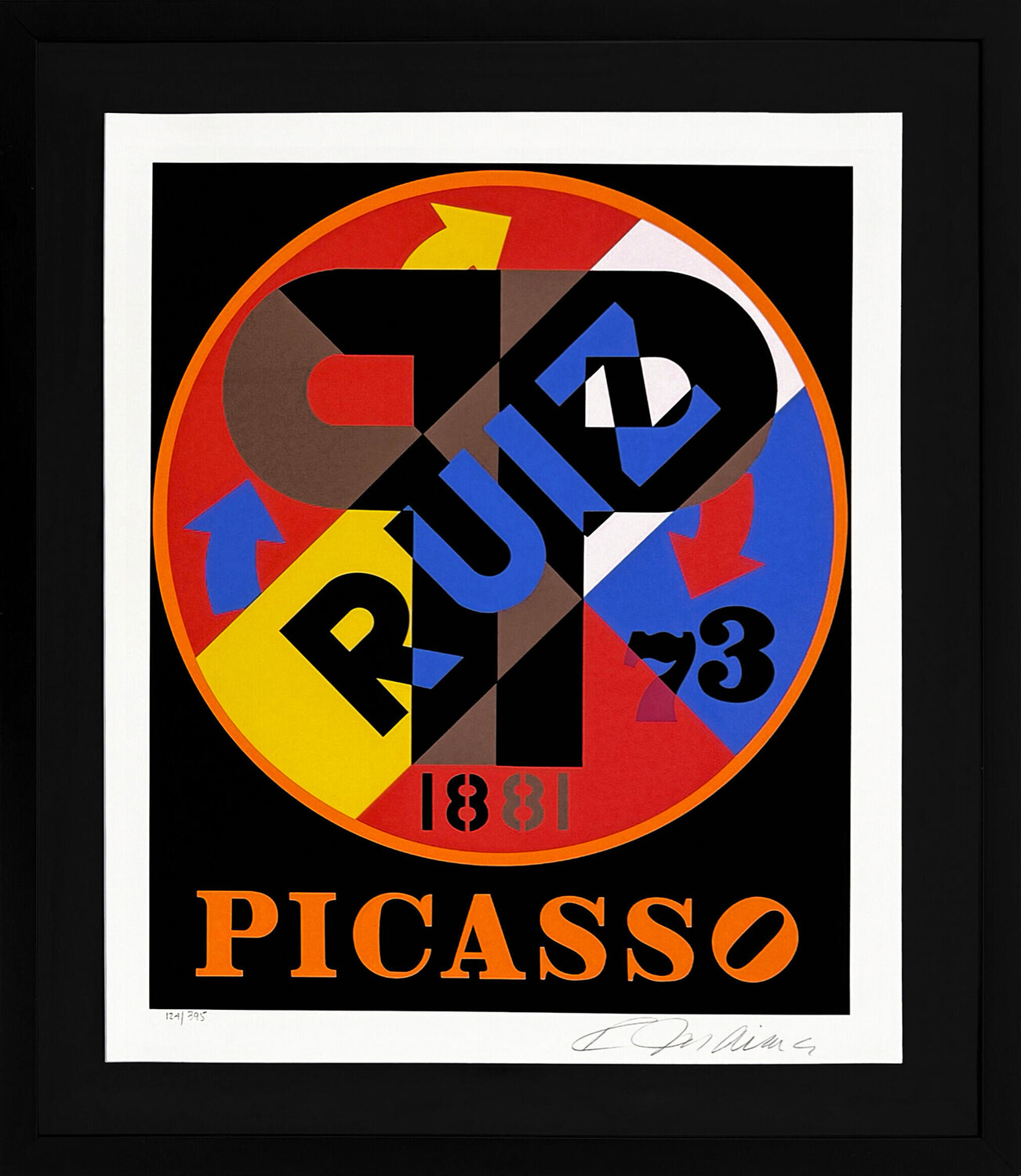 Picasso, from The American Dream Portfolio (hand signed screen print) Robert Indiana Stampa in vendita