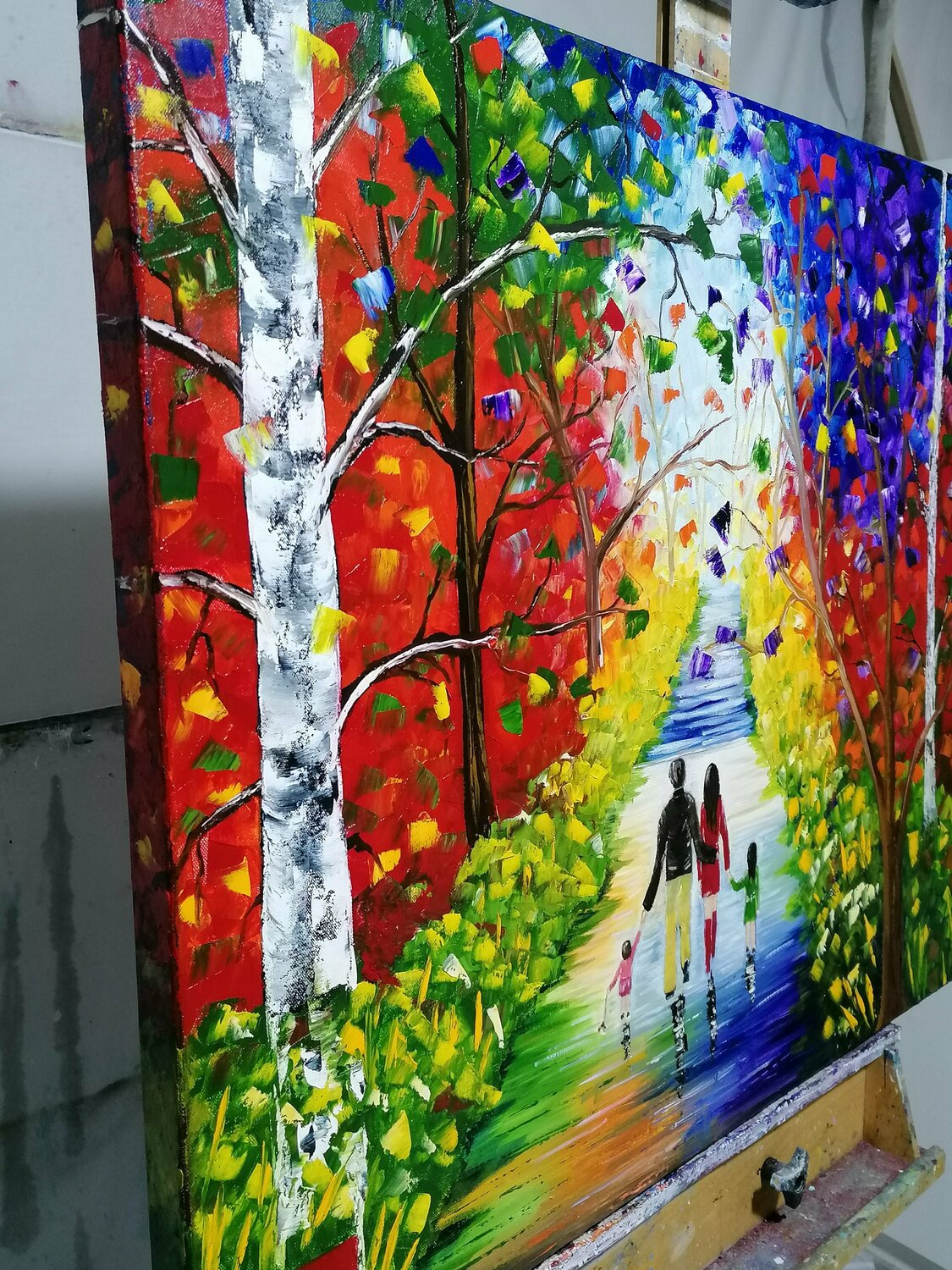 The Happy Family commissioned artwork by Galina Zimmatore (2021) : Painting  Oil on Canvas - SINGULART