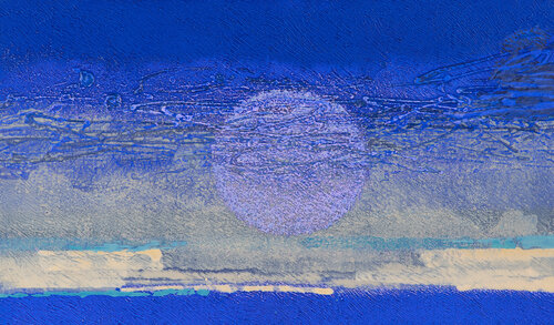 IN BLUE Oct '23 van Katsuyoshi Inokuma, Schilderij te koop op Singulart
