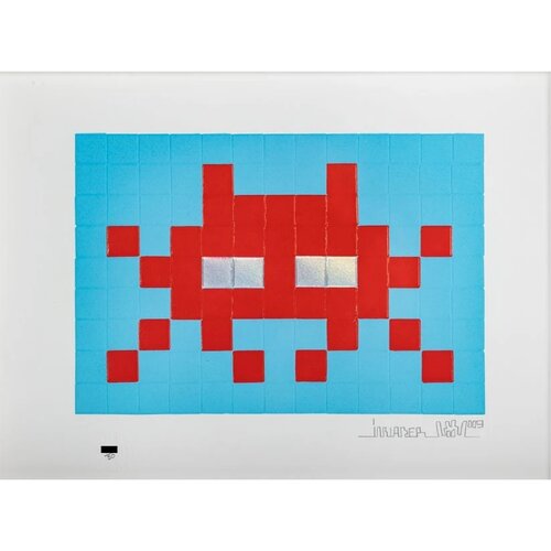 Invasion (Red) van Invader, Afdruk te koop op Singulart