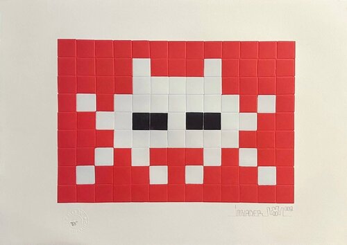 Invasion White (with Red and Black) par Invader, Édition en vente sur Singulart