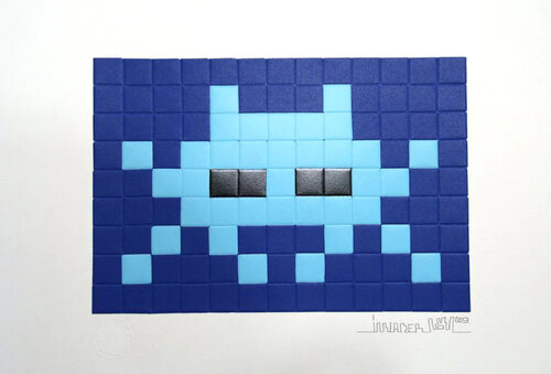 Invasion (Blue) par Invader, Édition en vente sur Singulart