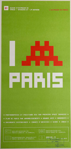 L'invasion De Paris Poster - Signed van Invader, Afdruk te koop op Singulart