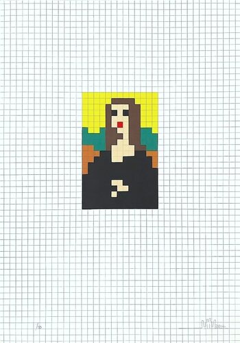 Low Res Mona Lisa van Invader, Afdruk te koop op Singulart