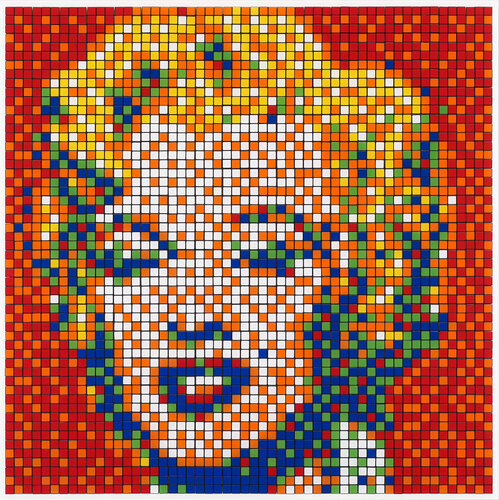 Rubik Shot Red Marilyn by Invader, Print for Sale on Singulart