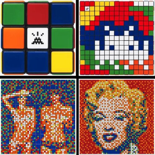 HENI - set of 4 by Invader, Print for Sale on Singulart