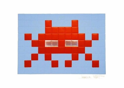 Invasion (Red) von Invader, Druck kaufen auf Singulart