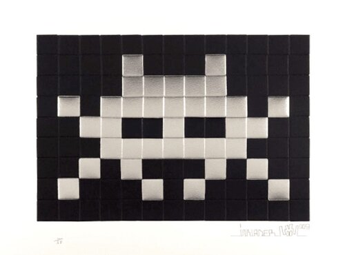 Invasion (Silver) de Invader, Impresión a la venta en Singulart