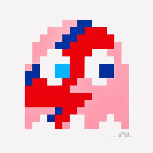 Aladdin Sane (Pinky) di Invader, Stampa in vendita su Singulart