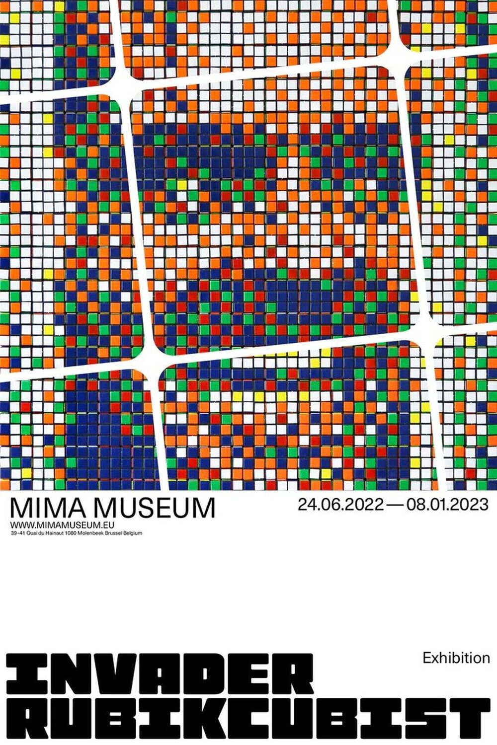 RUBIKCUBIST POSTER Invader Afdruk te koop