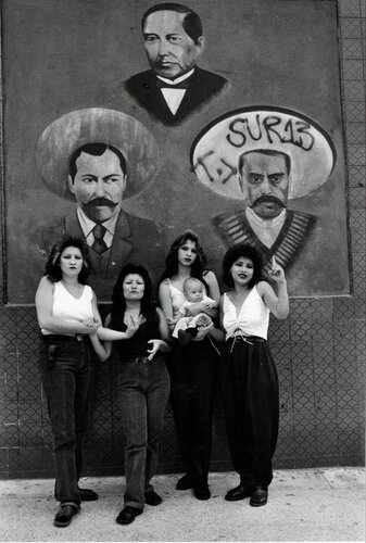 Cholas I (con Zapata y Villa), White Fence, East L.A. by Graciela Iturbide, 사진 for Sale on Singulart