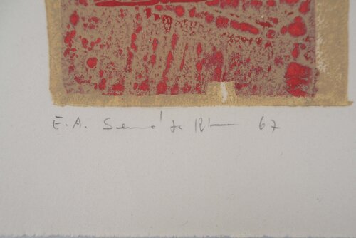 Composition en vert et rouge (Les étoiles fleuriront 2), by Seund Ja Rhee, Print for Sale on Singulart