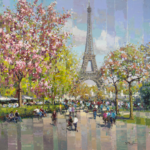 Spring in Paris di Vadim Dolgov, Pittura in vendita su Singulart
