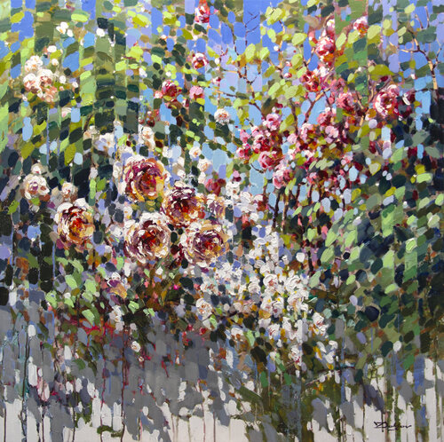 Garden bloom di Vadim Dolgov, Pittura in vendita su Singulart