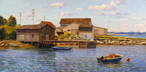 Atlantic harbour de Vadim Dolgov, Pintura a la venta en Singulart
