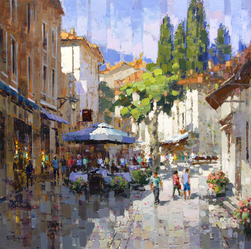 Downtown walk de Vadim Dolgov, Pintura a la venta en Singulart