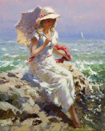 By the seashore de Vadim Dolgov, Pintura a la venta en Singulart