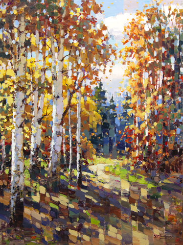 Autumn trail di Vadim Dolgov, Pittura in vendita su Singulart