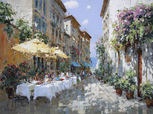 Mediterranean delight de Vadim Dolgov, Pintura a la venta en Singulart