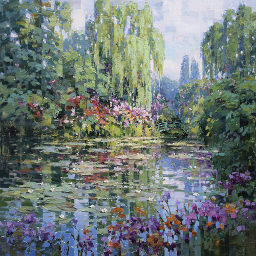 Pond blossom de Vadim Dolgov, Pintura a la venta en Singulart