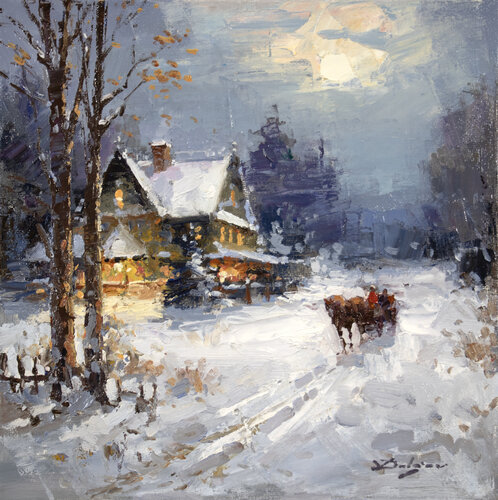 Winter mood de Vadim Dolgov, Pintura a la venta en Singulart