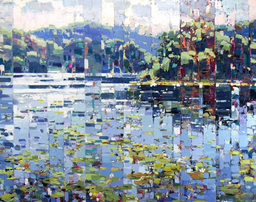 Lily pads van Vadim Dolgov, Schilderij te koop op Singulart