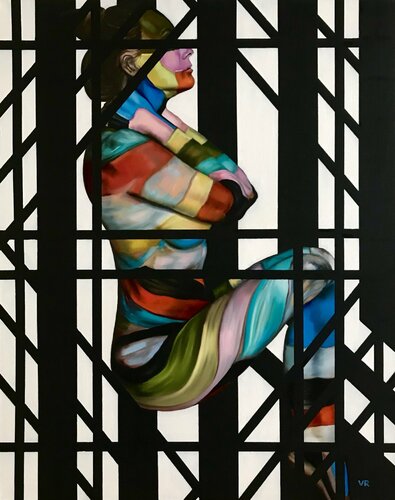 Gefangen in Farben 5 van Valentina Andrees-Reschetizka, Schilderij te koop op Singulart