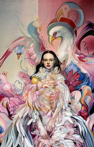 Sogno di piuma di Valentina Andrees-Reschetizka, Pittura in vendita su Singulart