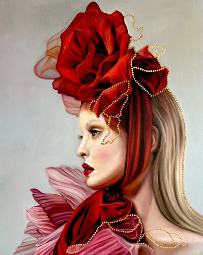 Regina delle Rose van Valentina Andrees-Reschetizka, Schilderij te koop op Singulart