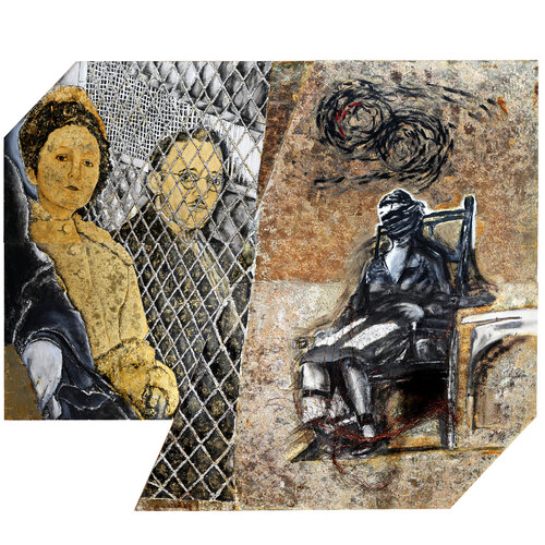 Eclipse/Portrait of Ethel and Julius Rosenberg by Lee Jaffe, Painting for Sale on Singulart