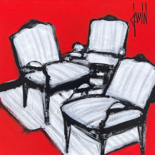 Salon rouge di David Jamin, Pittura in vendita su Singulart