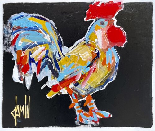 Coq by David Jamin, Painting for Sale on Singulart