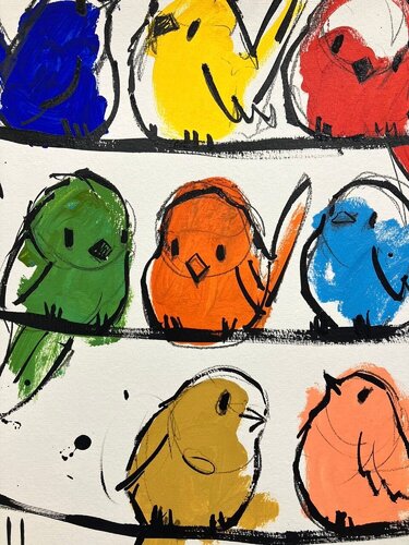 Les oiseaux voyageurs  di David Jamin, Pittura in vendita su Singulart