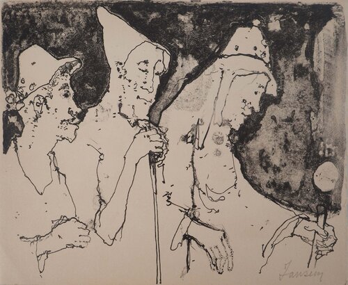 Trois Hommes  by Jean Jansem, Print for Sale on Singulart