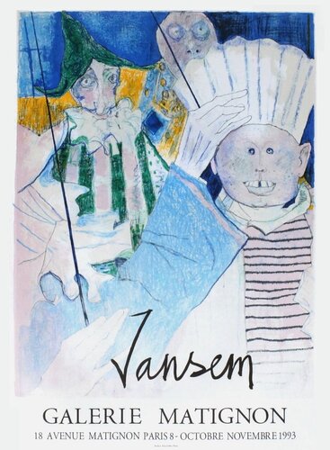 Expo 93 - Galerie Matignon van Jean Jansem, Afdruk te koop op Singulart