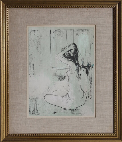 Seated Girl I van Jean Jansem, Afdruk te koop op Singulart