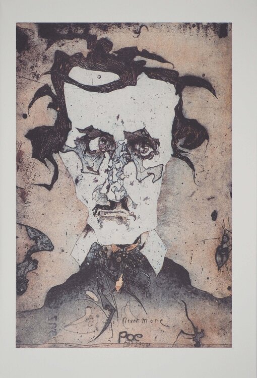 Portrait d'Edgar Poe Horst Janssen