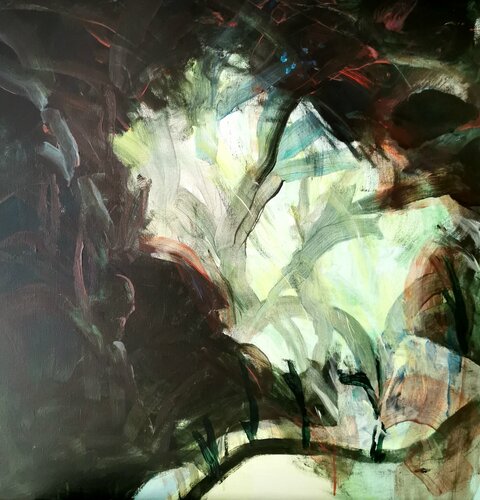 sous la ronce... van Aline Wiest, Schilderij te koop op Singulart