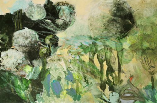 éclosion verte by Aline Wiest, Painting for Sale on Singulart