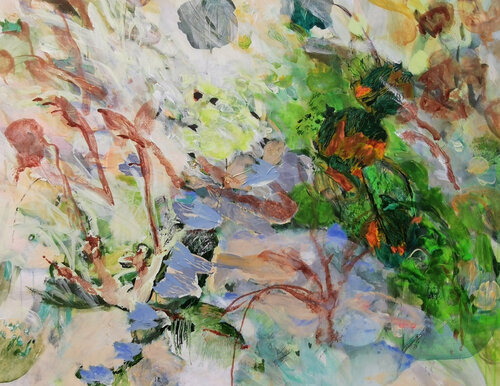 Coulée verte d'orpiment van Aline Wiest, Schilderij te koop op Singulart