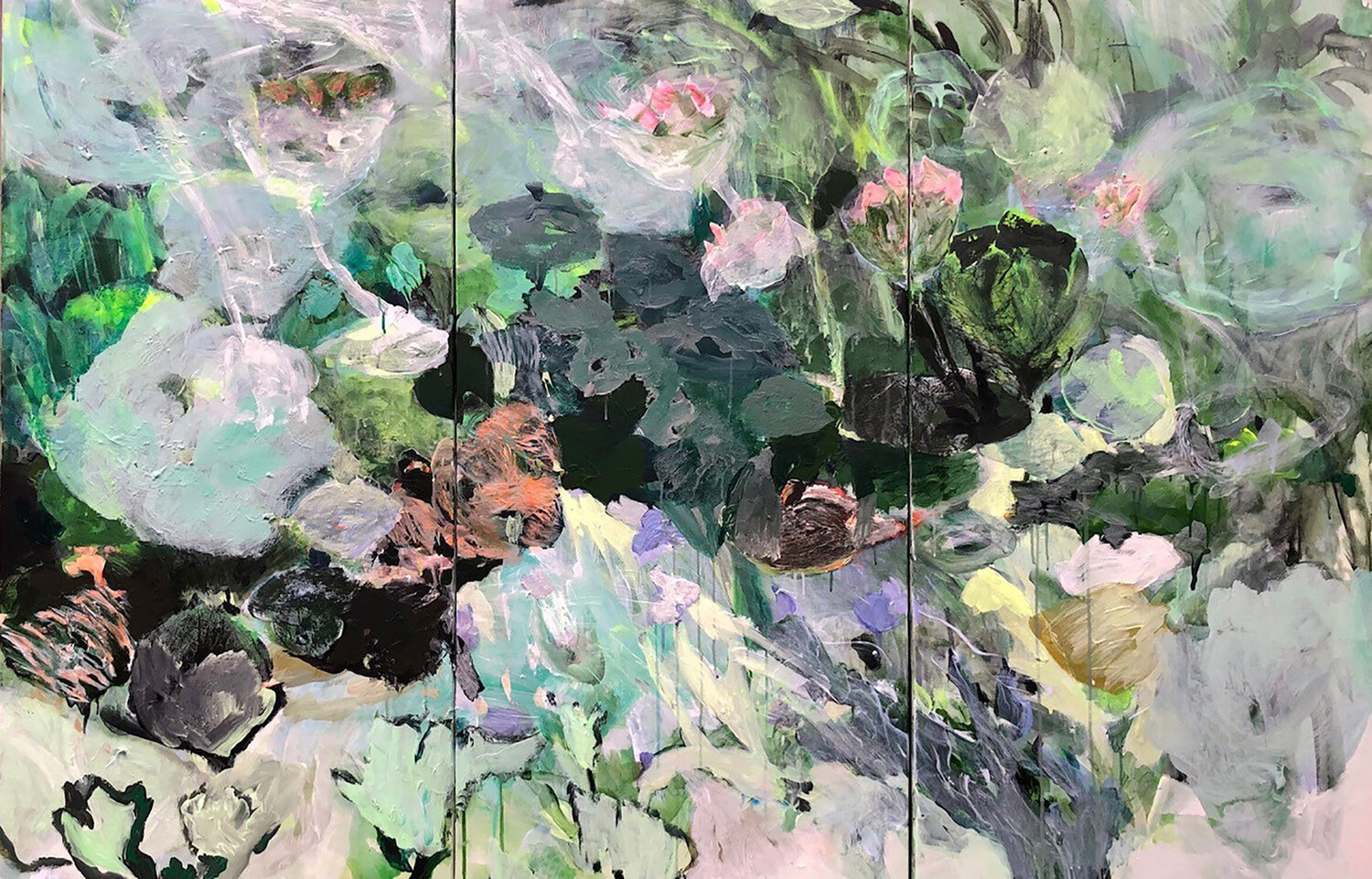 paysage au plus près...    triptyque Aline Wiest